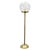 Space Age Bubble Glass and Brass Floor Lamp, Czechoslovakia, 1970s For Sale - Image 11 of 11