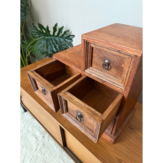 Mid 20th Century Mid 20th Century Apothecary Japanese Kaiden Tansu Staircase Chest of Drawers For Sale - Image 5 of 8