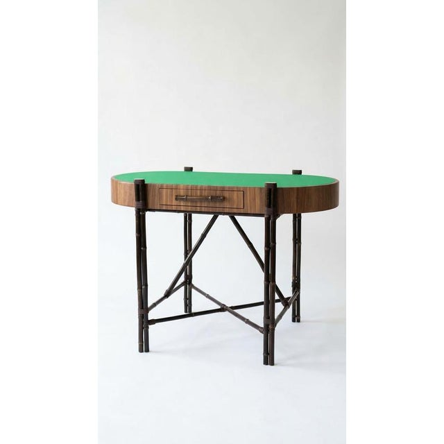 Contemporary Nomad Desk in Walnut and Real Bamboo by Auste Ost For Sale - Image 3 of 7