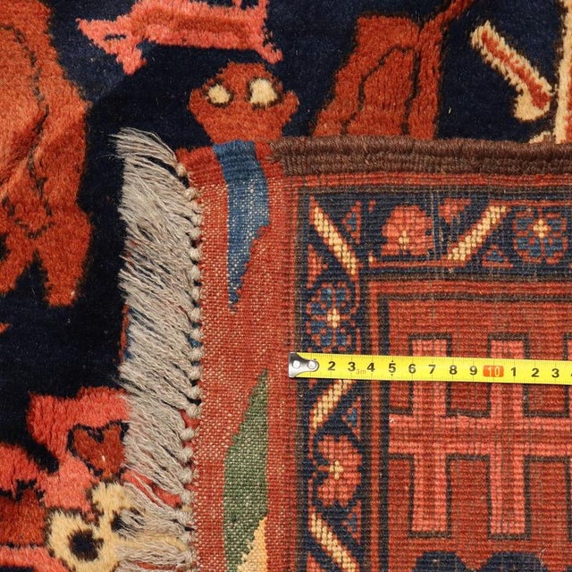 Antique Handmade Heavy Knot Wool Peshawar Rug For Sale - Image 9 of 10