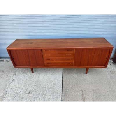 H.P. Hansen Teak Credenza, Scandinavian Modern, Denmark, 1962 For Sale - Image 9 of 15
