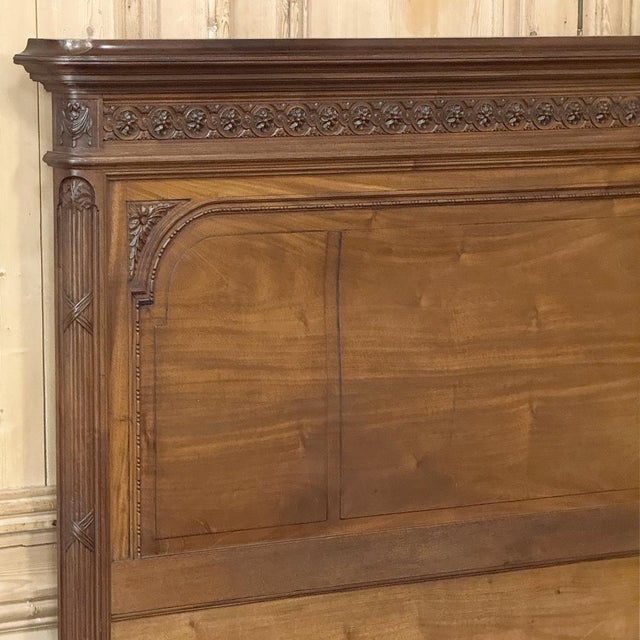 19th Century French Louis XVI Walnut Bed For Sale In Dallas - Image 6 of 18