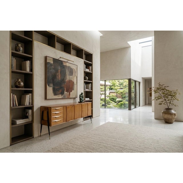 Metal Italian Sideboard in Wood with Glass and Bronze by Silvio Cavatorta, 1950 For Sale - Image 7 of 9