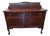 Antique 1900s Chippendale Carved Paw Foot Sideboard Colonial Island Mahogany For Sale