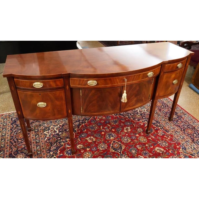 Traditional 1980s Kindel Furniture Chesterwood Regency Style Mahogany Server Buffet Sideboard For Sale - Image 3 of 15