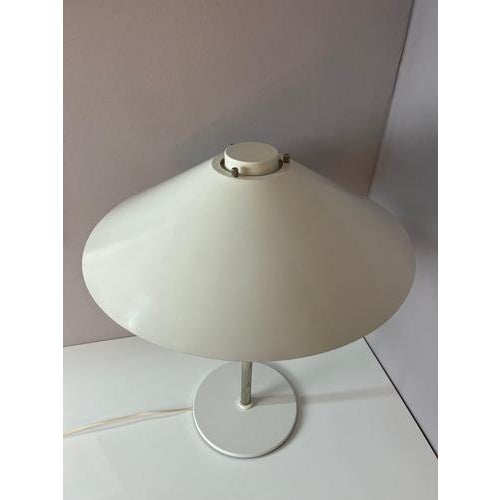 White and Orange Trapez Table Lamp by Christian Hvidt for Nordisk Solar For Sale - Image 4 of 11