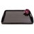 Boho Chic Artifacts Rattan 14-Inch Rectangular Tray with Glass Insert For Sale - Image 3 of 3