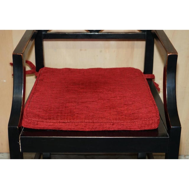 Vintage Chinese Ebonised Side Chairs, Set of 2 For Sale - Image 5 of 18