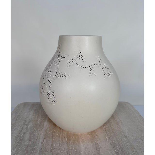 Large Perforated Limited Edition Ceramic Vase by Hella Jongerius for Ikea, Sweden, 2005 For Sale - Image 3 of 17