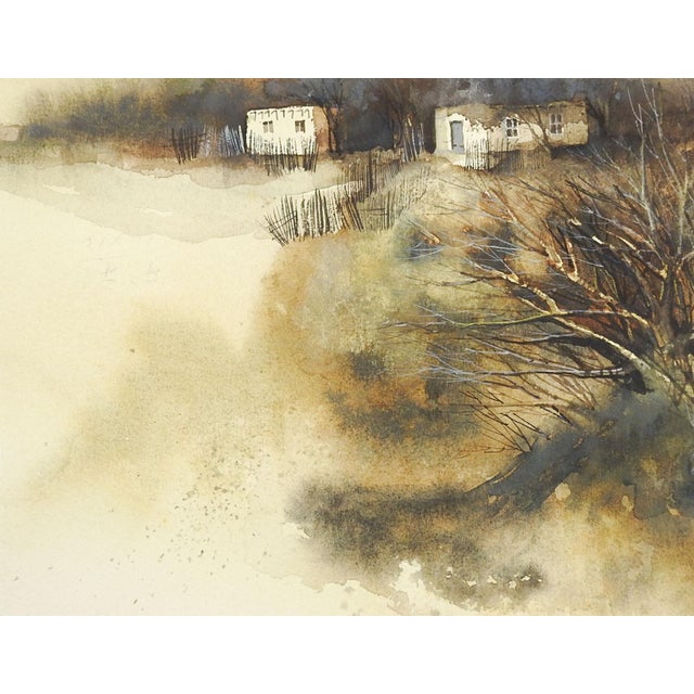 Rustic Late 20th Century Cougar Watercolor 2 Paintings in 1 For Sale - Image 3 of 4