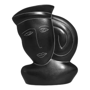 1980s Abstract Face Vase