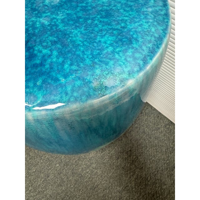 Ombre Ceramic Garden Stool For Sale - Image 9 of 12
