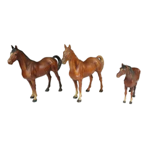 Set/3 Cast Iron Horses
