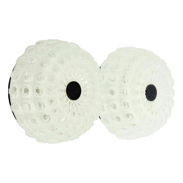 Mid-Century Modern Diamond Glass Wall Lights from Limburg, Germany, 1960s, Set of 2 For Sale