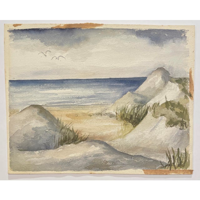 1940s Olive Granger Dunes Beach Landscape Painting For Sale - Image 5 of 8