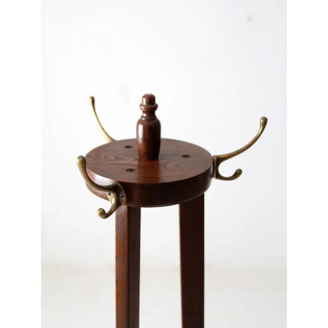 Wood Mid-Century Hall Tree With Umbrella Holder For Sale - Image 7 of 10