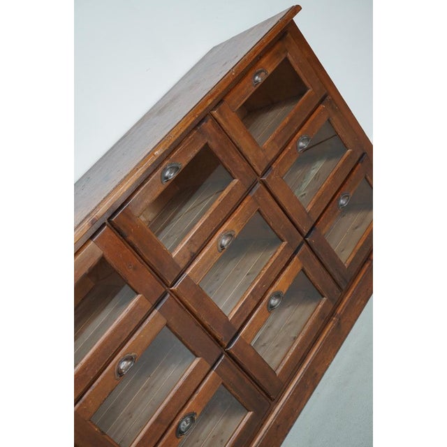 Vintage Dutch Pine Haberdashery Shop Cabinet For Sale - Image 12 of 18