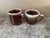 Vintage Brown Drip-Glaze Stoneware Coffee Mugs – Set of 5 For Sale - Image 4 of 6