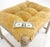 Yellow Tufted Mohair like Fabric Faux Bamboo Frame Mid Century Compact Bench For Sale - Image 8 of 8