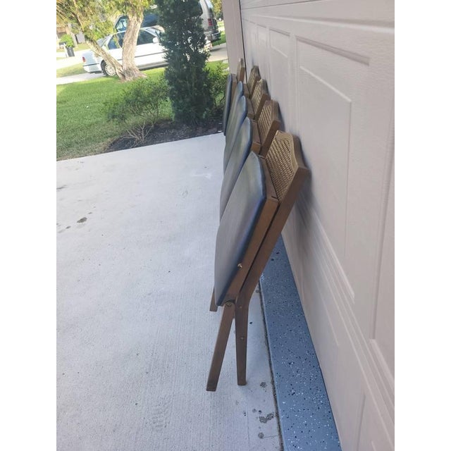 1960s Vintage Mid Century Sears and Roebuck Folding Chairs Set of 5