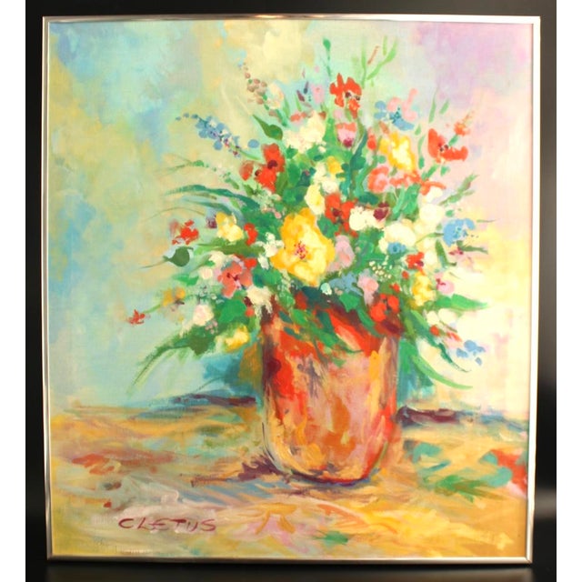 Textile Brother Cletus Behlmann Original Oil Painting, Still Life, Beloved Texas Artist For Sale - Image 7 of 15