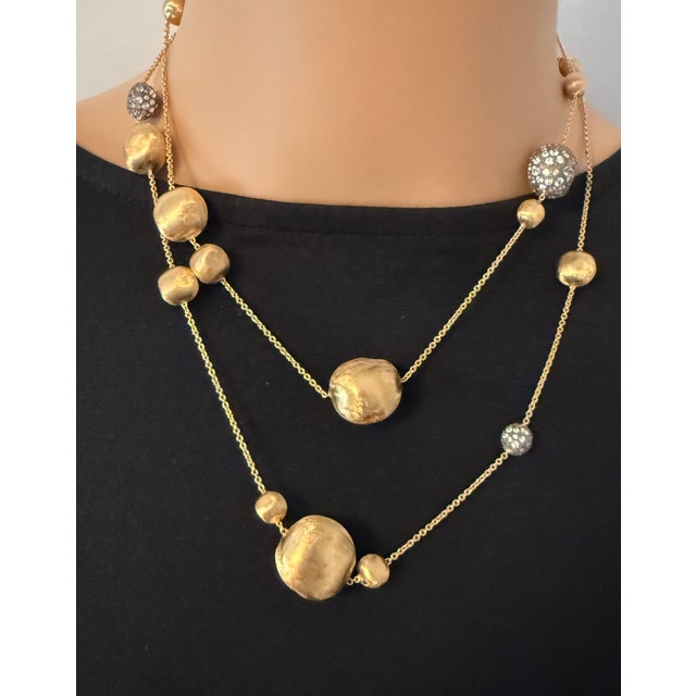 Late 20th Century Marco Bicego Yellow 18k Gold and Diamond Necklace For Sale - Image 13 of 13
