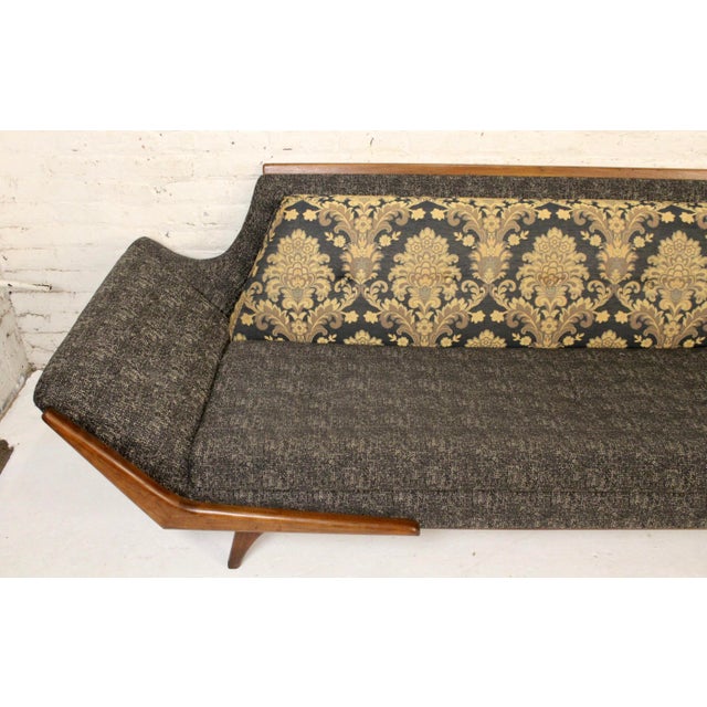 Wood Mid-Century Gondola Sofa Attributed to Adrian Pearsall For Sale - Image 7 of 14