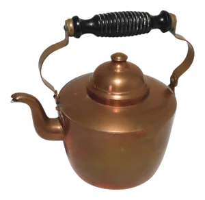 Small 1.8 Litre Size Vintage Copper Tea Kettle From Finland