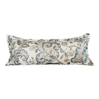 Scalamandre Cumbria Block Print 14" x 36" Lumbar Pillow - Single For Sale