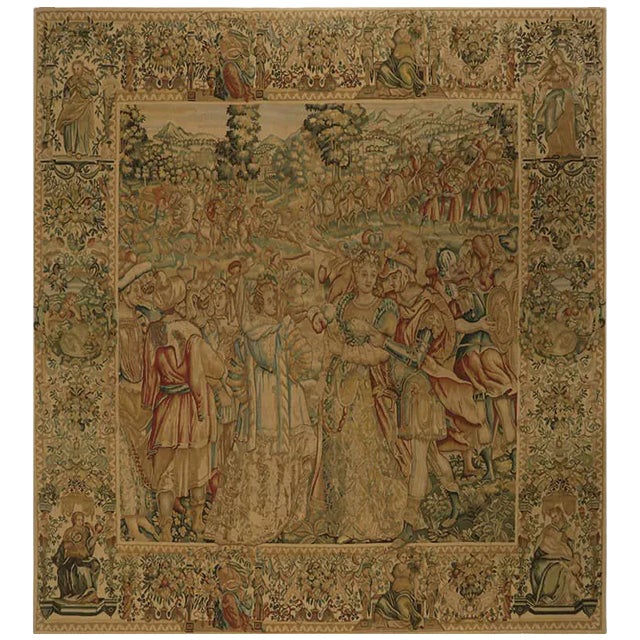 1990s Celebration of Battle 16th Century Tapestry Recreation For Sale