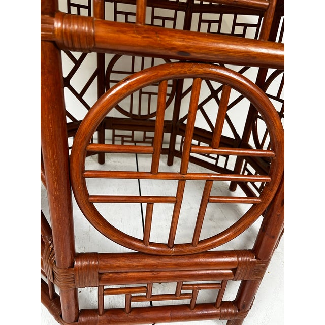 Vintage Rattan Brighton Style Dining Table For Sale - Image 10 of 11