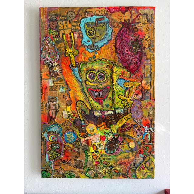 Large Serg Graff Cartoon Burlesque Original Mixed Media Contemporary Pop Art Coa For Sale - Image 14 of 14