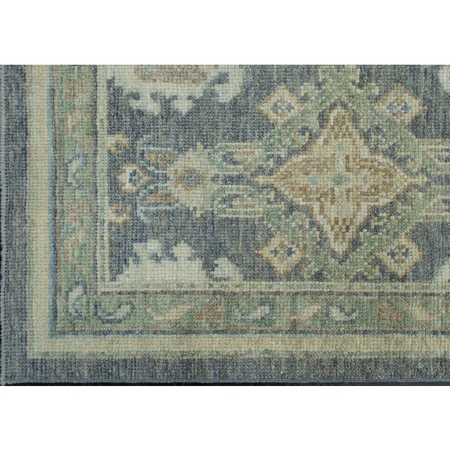 Turkish Oushak Rug 3'10" x 6'6" #17330 For Sale - Image 4 of 8