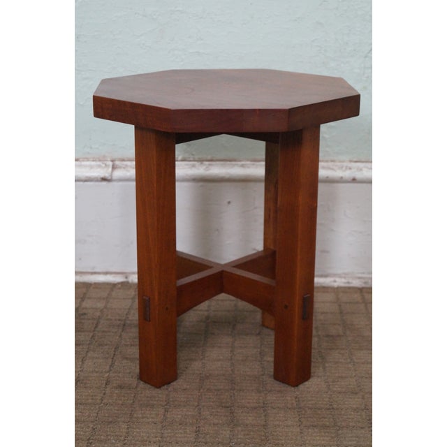 Stickley Mission Style Cherry Octagon Small Side Table Taboret Stand