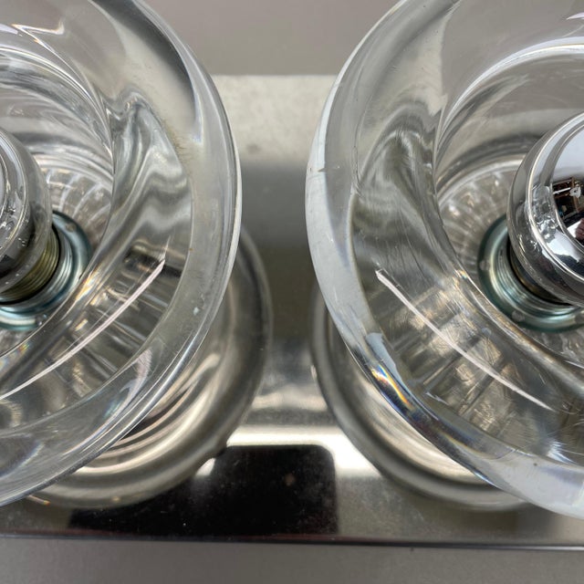 Space Age Original Metal Chrome Glass Wall Sconce from Cosack Lights, Germany, 1970s For Sale - Image 15 of 18