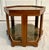 Brown 1970s John Keal for Brown Saltman Two-Tier Hexagonal Side Table With Stone Inset For Sale - Image 8 of 11