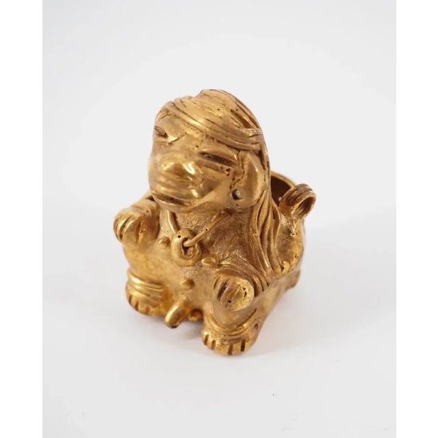Metal Colombian Taïrona Tumbaga Statuette of Sage For Sale - Image 7 of 9