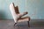 1950s Hans J. Wegner Papa Bear Ap19 Chair and Ottoman Teak and Boucle For Sale - Image 6 of 15