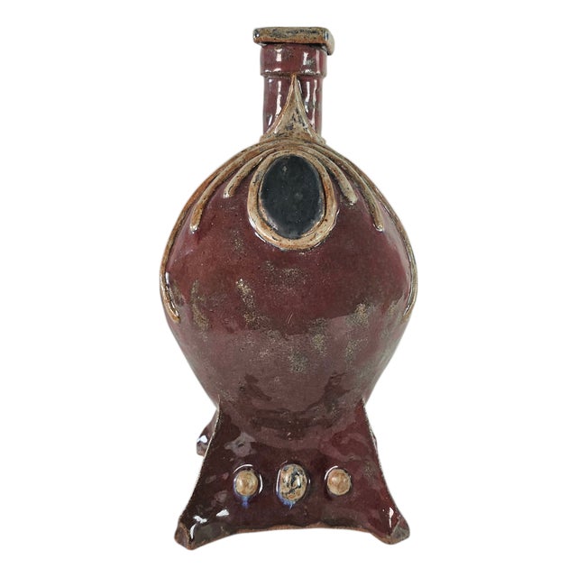 Mid-20th Century American Studio Pottery Sculptural Lidded Vessel, 11.75 Inch For Sale