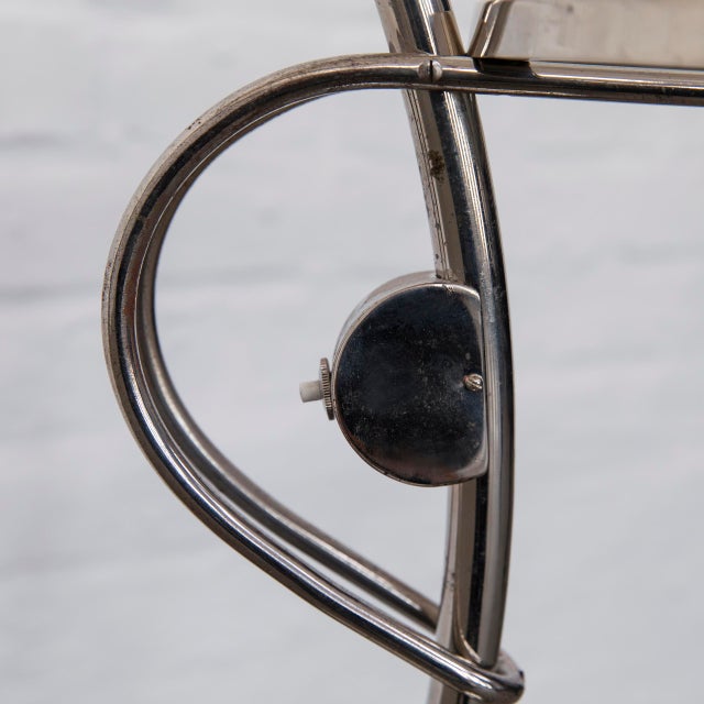 Modernist Streamline Floor Lamp in Chrome and Opal Glass, 1930s For Sale - Image 9 of 10
