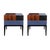 Blue Proportion II Bedside Tables by Malabar, Set of 2 For Sale - Image 8 of 8