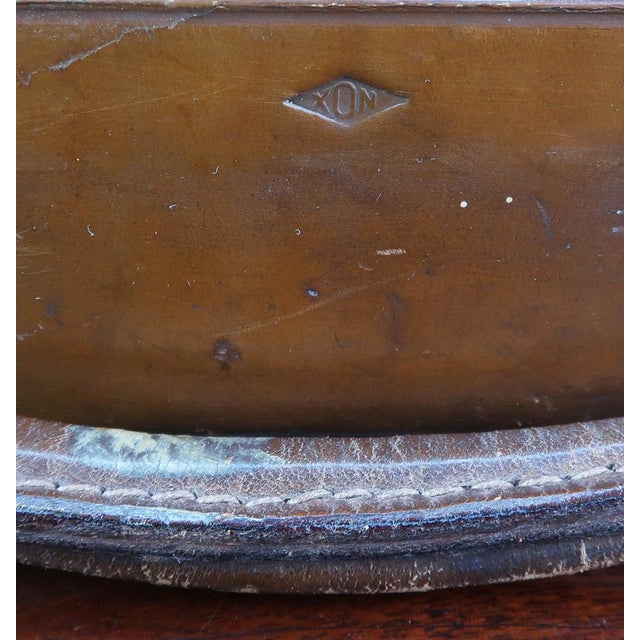 Vintage English Brown Leather Attache or Briefcase, 1920s For Sale - Image 10 of 13