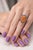Bochic “Capri” Vintage Orange Opal & Tanzanite Cocktail Ring — 18K Gold & Silver For Sale - Image 11 of 11