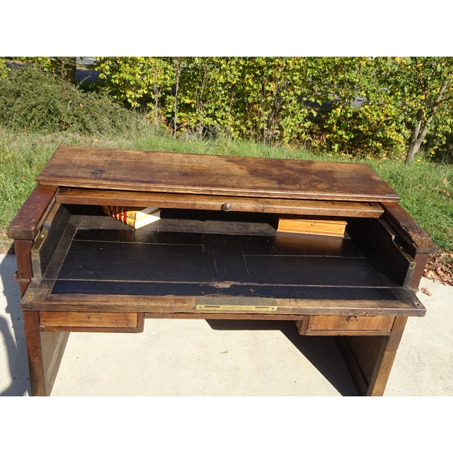 French Glove Makers Table in Oak For Sale - Image 16 of 18