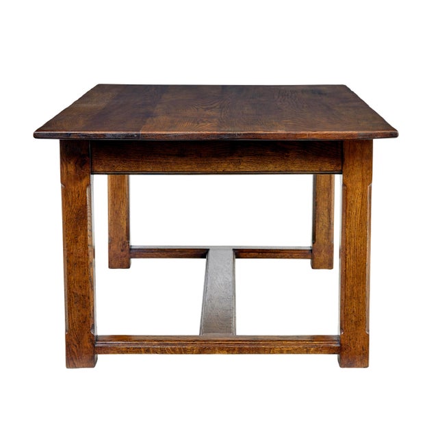 1990s Vintage Oak Refectory Table, 1990 For Sale - Image 5 of 8