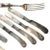 Silver Vintage Fish Flatware Set, Sterling Silver With Mother-Of-Pearl, Set of 18 For Sale - Image 8 of 11