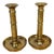 Pair of Russian Empire Brass Candlesticks with Drip Basins, circa 1790–1835 For Sale