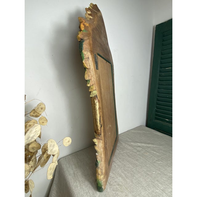 Carved Wooden Mirror, 1970s For Sale - Image 17 of 18