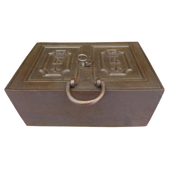 Antique Victorian Cast Iron Military Revenue Chest, 1860 For Sale - Image 17 of 17