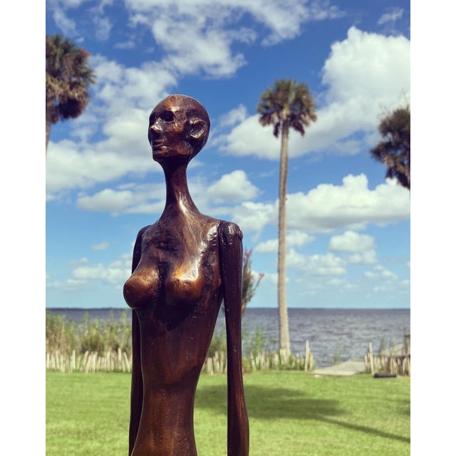 Alberto Giacometti Original Bronze Sculpture, “Attenuated Figure” by Edward Walton Wilcox For Sale - Image 4 of 8